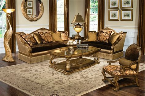violetta luxury exposed wood frame living room furniture set