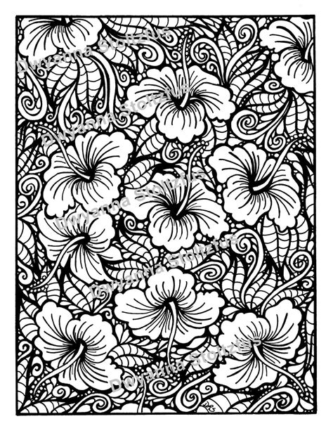 pin  floral coloring pages  adults