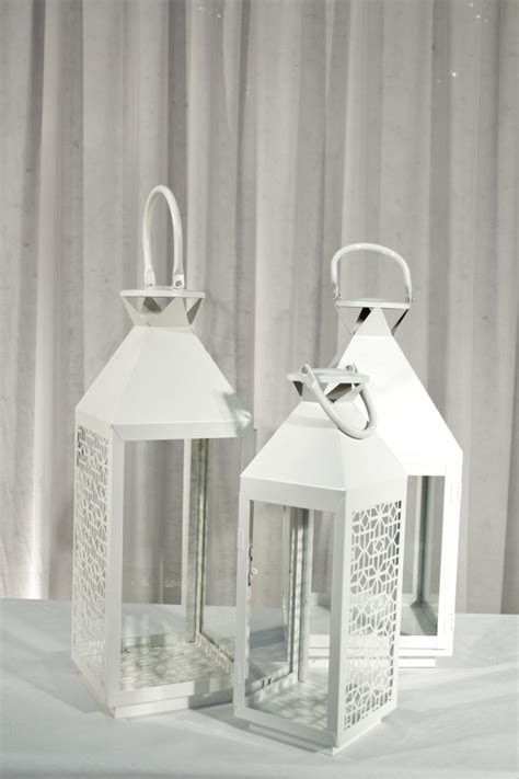white lanterns  occasions rentals