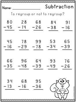 digit addition  subtraction    regroupi