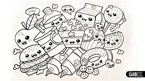 cute kawaii food coloring pages kawaii chibi dancing food black coloring home