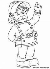 Sam Fireman Coloring Pages Fire Visit Book Firefighter sketch template