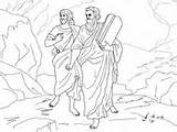 Joshua Coloring Gibeonites Moses Printable Law Caleb Bearing Pages Trick Color sketch template