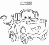 Mater Tow Drawing Sketches Colorluna Mcqueen sketch template