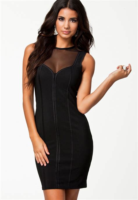 vestidos ajustados vestido  transparencias cute sexy pinterest black mesh bodycon