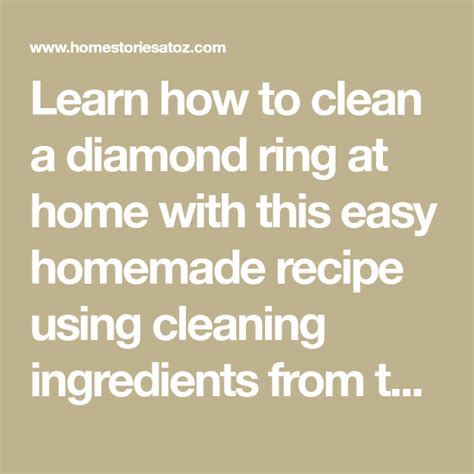 clean  diamond ring  home   clean diamonds easy