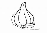 Garlic Coloring Outline Drawing Kids Pages Clipart Printable Vegetable Getdrawings Colouring Webstockreview Choose Board 4kids sketch template