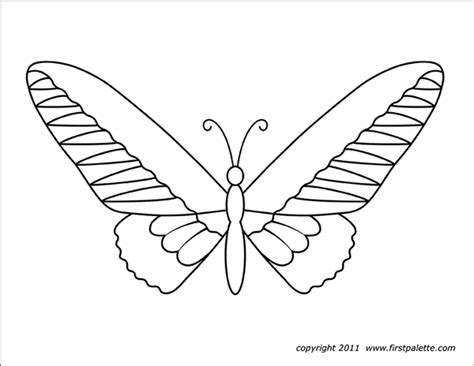 butterflies  printable templates coloring pages firstpalettecom