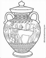 Drawing Greek Urn Coloring Ancient Greece Vases Getdrawings sketch template