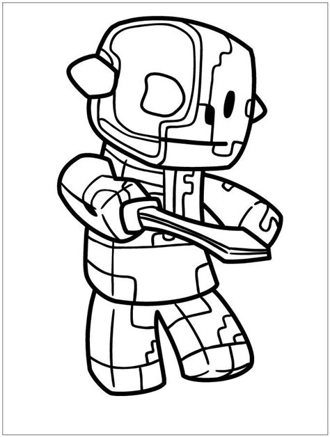 minecraft zombie pigman coloring pages book  kids