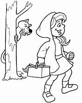 Riding Hood Red Little Coloring Pages Printable Getcolorings sketch template