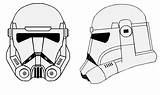 Clone Helmet Trooper sketch template