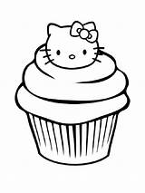 Coloring Cupcake Pages Birthday Printable sketch template
