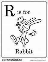 Rabbit Coloring Letter Printable Pages Alphabet Rated Timvandevall Pdf Preschool Tim Book Getcolorings Choose Board Color sketch template
