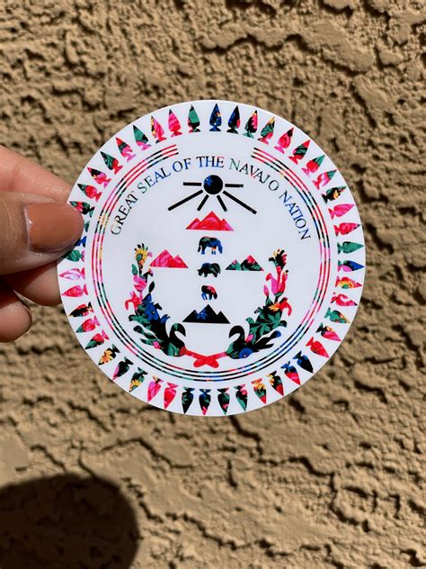 navajo nation seal  kokum print xinches etsy