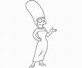Simpson Coloring Marge Pages Simpsons Bart Cool Getcolorings Printable Getdrawings sketch template