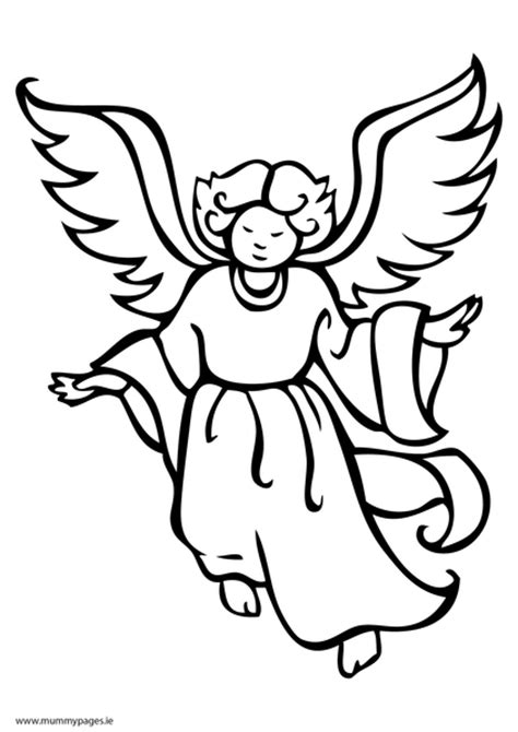 simple angel coloring page  getcoloringscom  printable