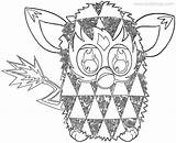 Furby Triangles Xcolorings sketch template