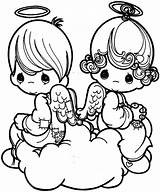 Cupid Coloring Pages Precious sketch template