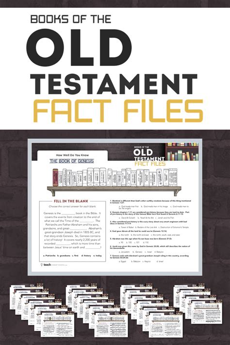testament books printable worksheets  page fact file