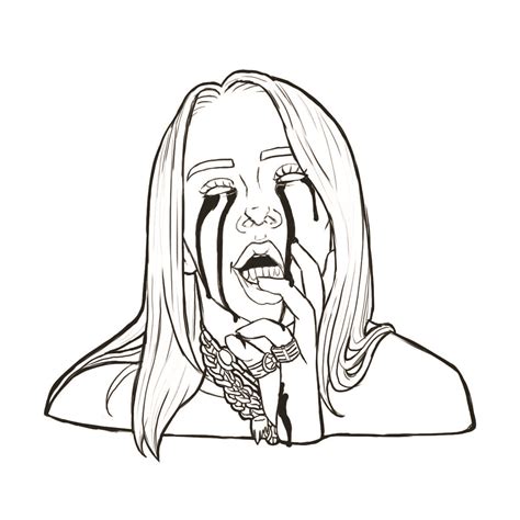 billie eilish coloring pages  printable coloring pages