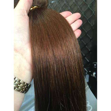 Natural Brown 4 20 Inch Clip In Human Hair Extensions 140grams