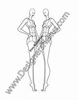 Fashion Side Figure Female Croqui Quarter Three V32 Pose Min Read sketch template