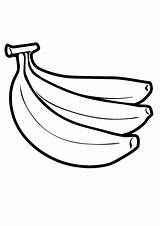 Bananas Desenhar Fruits Colorironline Coloring sketch template