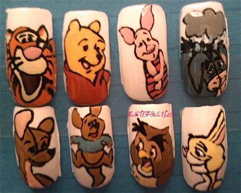 winnie  pooh nails cute  classy nail art