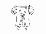 Blouse Drawing sketch template