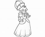 Peach Princess Coloring Pages Daisy Printable Mario Character Bros Print Clipart Getcolorings Library Color Popular Coloringhome Comments Kids sketch template