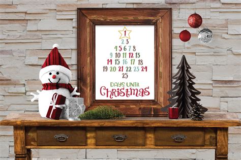 christmas countdown svg cut file christmas number tree