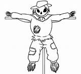Scarecrow Coloring Pages Kids Printable sketch template