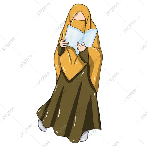 gambar akhwat membaca buku wanita membaca buku membaca wanita jilbab png  psd  muat