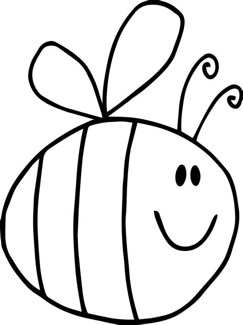 bee coloring page printable