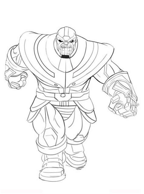 wariness  thanos  avengers infinity war coloring page