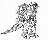 Pages Gamera Coloring Godzilla Mechagodzilla Template sketch template