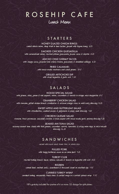 beautiful cafe menu templates  designs musthavemenus