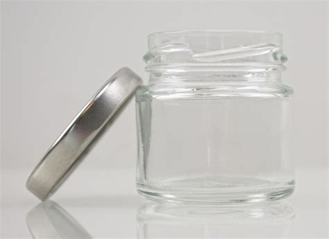 48 X 60ml Mini Glass Jars Silver Lid Party Wedding Favours
