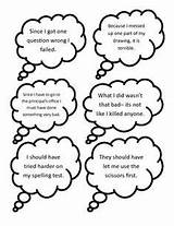 Teens Cognitive Distortions Activities Thinking Activity Cbt Stinkin Behavioral Therapy Thought Counseling Group Bubbles Teacherspayteachers sketch template