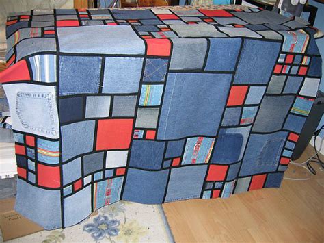 Old Denim Makes A Wonderful Stained Glass Quilt Quilting Digest