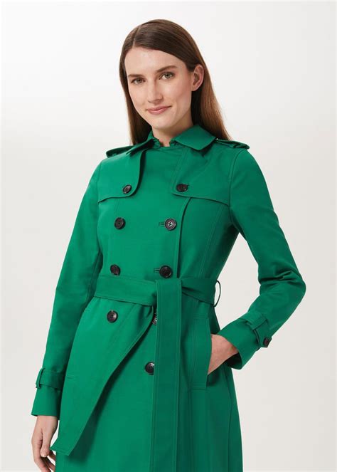 womens petite saskia water resistant trench coat green hobbs coats jackets daniel stangar