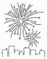 Coloring Fireworks Firework Pages July 4th Kids Printables Preschool Drawing Popular Getdrawings Year 43kb sketch template