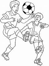 Soccer Coloring Players Ball Two sketch template