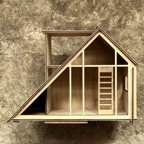 miniature cabin   thk basswood  scale  refer   picture   size