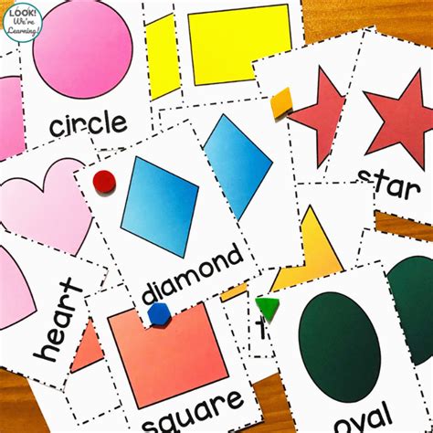 printable flashcards shape flashcards   learning