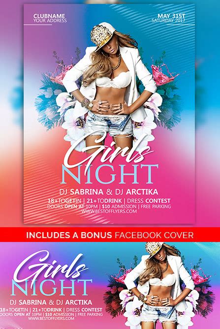 girls night  poster template  psd flyer   flyers