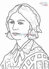 Florence Nightingale Colouring Coloring Kids Pages Activities Village Activity Explore Getdrawings Activityvillage sketch template