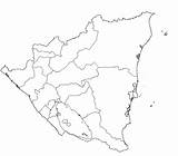 Nicaragua Mapa Departamentos Municipios Nombres Listado sketch template