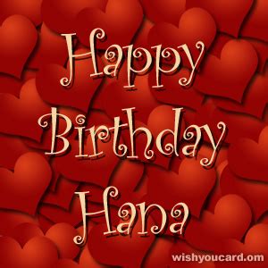 happy birthday hana   cards